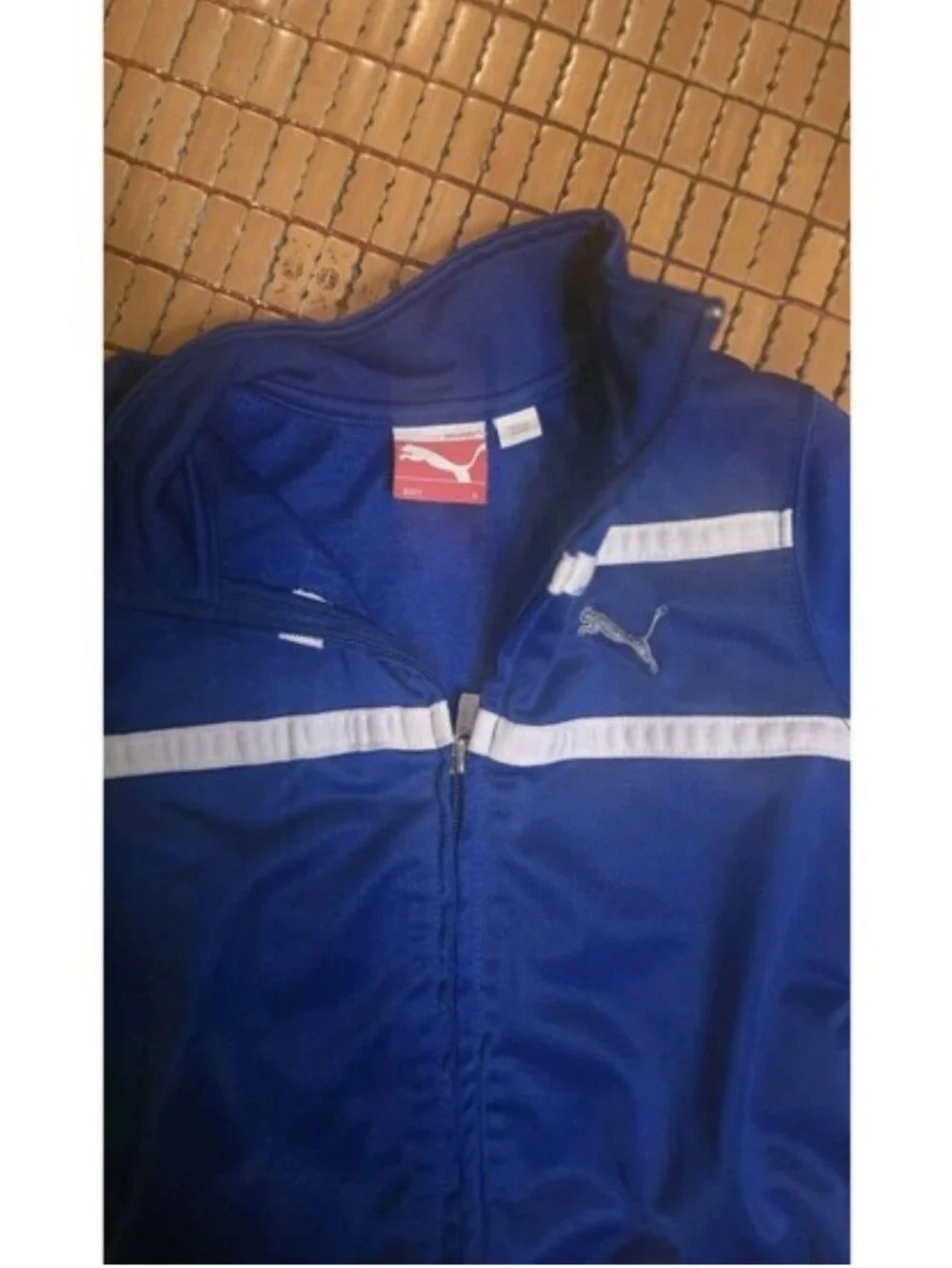 Puma Youth Boys Full Zip Athletic Lightweight Athletic Track Jacket Size 4 Blue